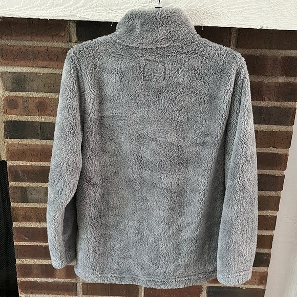 Simply Southern Women’s Classic Cozy Sherpa Quarter Zip Medium Gray - Picture 5 of 7